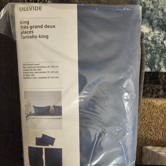 New Navy Blue King Size Sheet Set - Picture 1 of 5